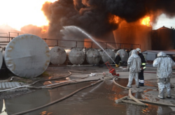  Нафтобаза біля Василькова Київської області потрапила під удар агресорів однією з перших 