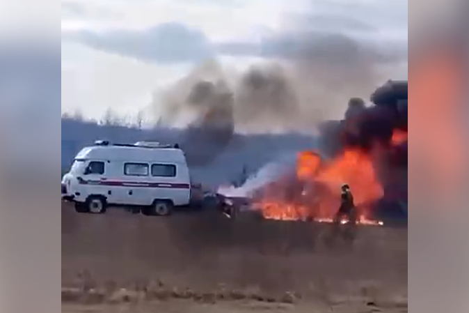 На Забайкаллі розбився вертоліт з російськими рятувальниками (відео)