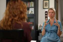 Татьяна Лазарева пришла на интервью  в цветах украинского флага. 