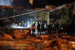 Рятувальники проводять аварійно-рятувальні роботі у кременчуцькому ТЦ «Амстор»