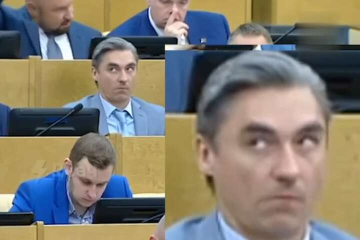 Російський депутат розсмішив мережу неадекватною поведінкою (відео)