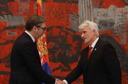 Новопризначений український Посол Володимир Толкач вручив президенту Сербії Александру Вучичу вірчу грамоту у травні 2022 року