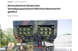 Німеччина передала Україні реактивні системи залпового вогню Mars II