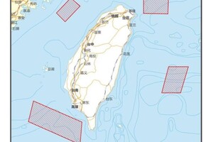 Карта китайських військових навчань навколо Тайваню