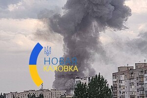  У Новій Каховці «приліт» по позиціях окупантів: детонує боєкомплект ворога (відео)