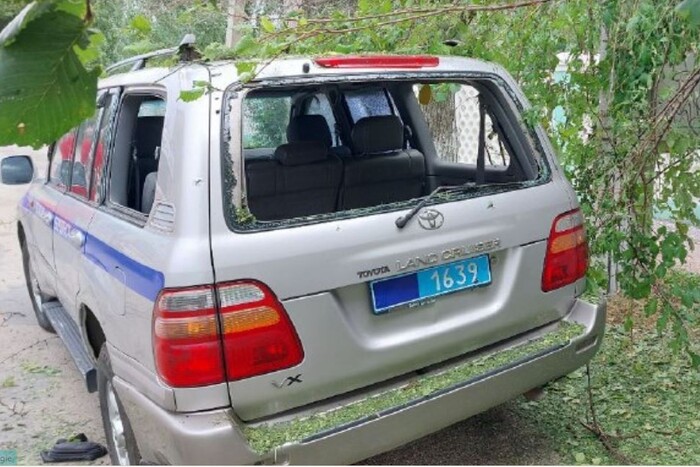 В окупованому Бердянську невідомі підірвали авто заступника начальника «ДАІ» (фото) 