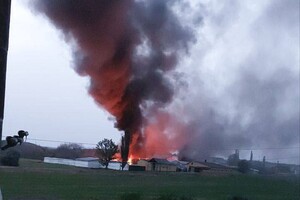 Пожежу зафіксовано на території агрофірми «Шанс»