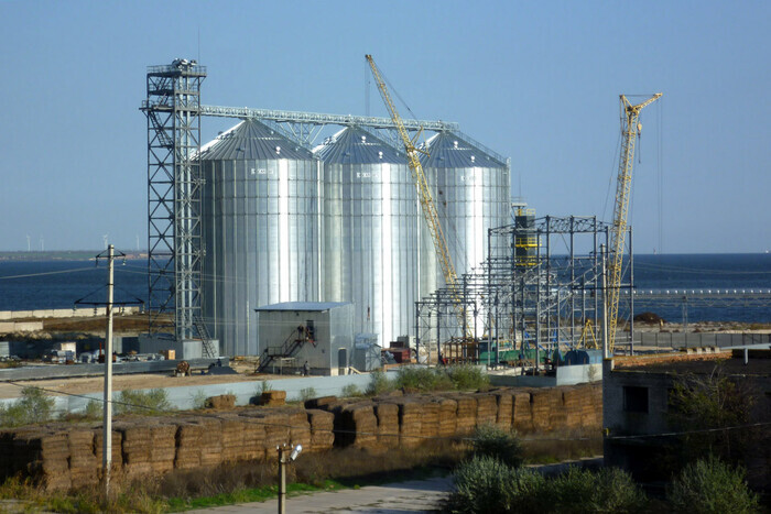 Рашисты уничтожили в Очакове элеватор с тысячами тонн зерна