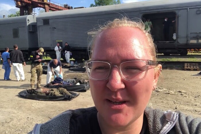 Науковиця показала потяг-морг із трупами російських військових 