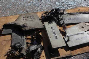 Остатки иранского дрона-камикадзе «Шахид-136», которым Россия атаковала объекты в Украине