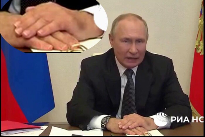 Плями та відсутність манікюру: Путін продемонстрував проблеми з руками 