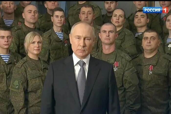 Путін виголошував новорічне привітання у момент ракетного терору українців