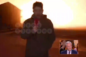 Ракетний удар окупантів по Україні потрапив у прямий ефір французького телеканалу (відео)