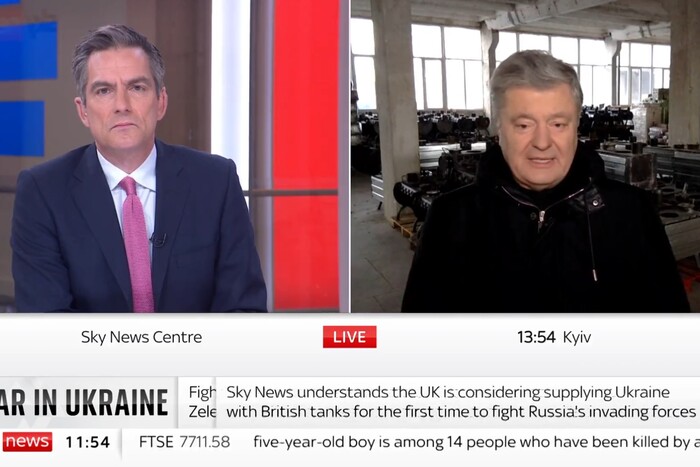 Порошенко в ефірі Sky News пояснив, для чого Україні потрібні британські танки