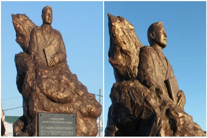 У Росії з'явився пам'ятник генералу, який стоїть у перегної: українці регочуть