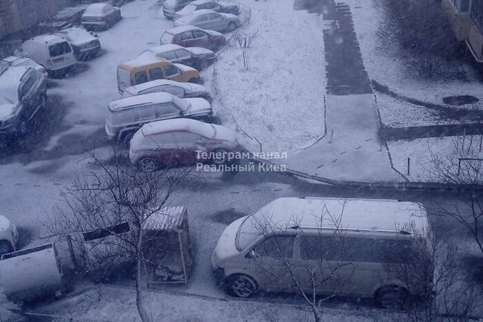 Столицю засипало снігом: кияни діляться фото та відео «весни»
