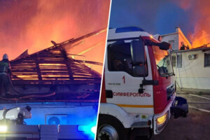 Масштабна пожежа у Сімферополі, загорівся склад (відео)