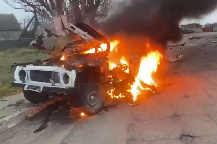 У Новій Каховці вибухнув автомобіль призначеного росіянами командира взводу ППС