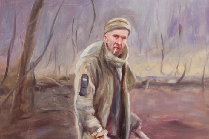 Финский художник представил картину «Памяти украинского героя»