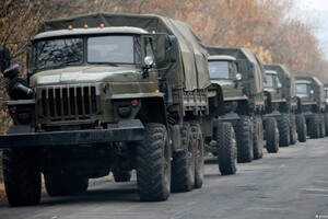 Частина військової колони рухається в об'їзд Донецької області зі сторони півночі у напрямок на Іловайськ