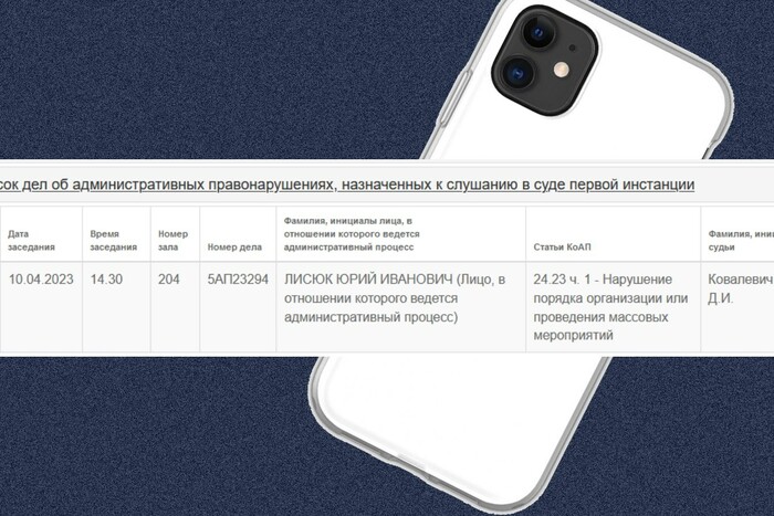 Білорус отримав сім діб за гратами через чохол до мобільного телефону
