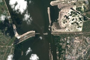 Який вигляд зараз має зруйнована Каховська ГЕС: супутникові знімки
