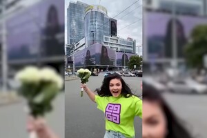 Онука Данілова прокоментувала скандал із кліпом на фасаді ТРЦ у центрі Києва