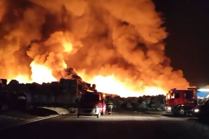 Рятувальники у Хорватії пів доби гасять велику пожежу на заводі (відео) 