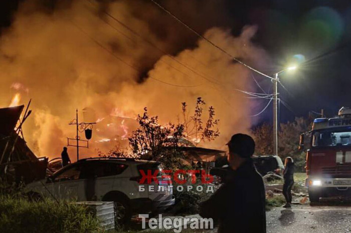 Росія заявила про збиття безпілотника на Білгородщині: спалахнула пожежа, є загиблі