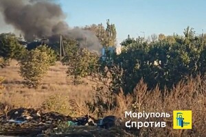 У Маріуполі партизани спалили склад окупантів (фото)