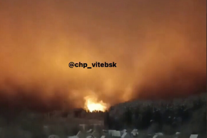 У Білорусі після вибухів запалала електропідстанція (відео)