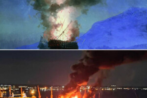Що об'єднує вибух корабля у Феодосії та картину Айвазовського: соцмережі помітили деталь