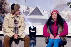 В новогоднем выпуске «кварталовцы» показали пародию, в которой русскоязычная девушка пытается говорить по-украински