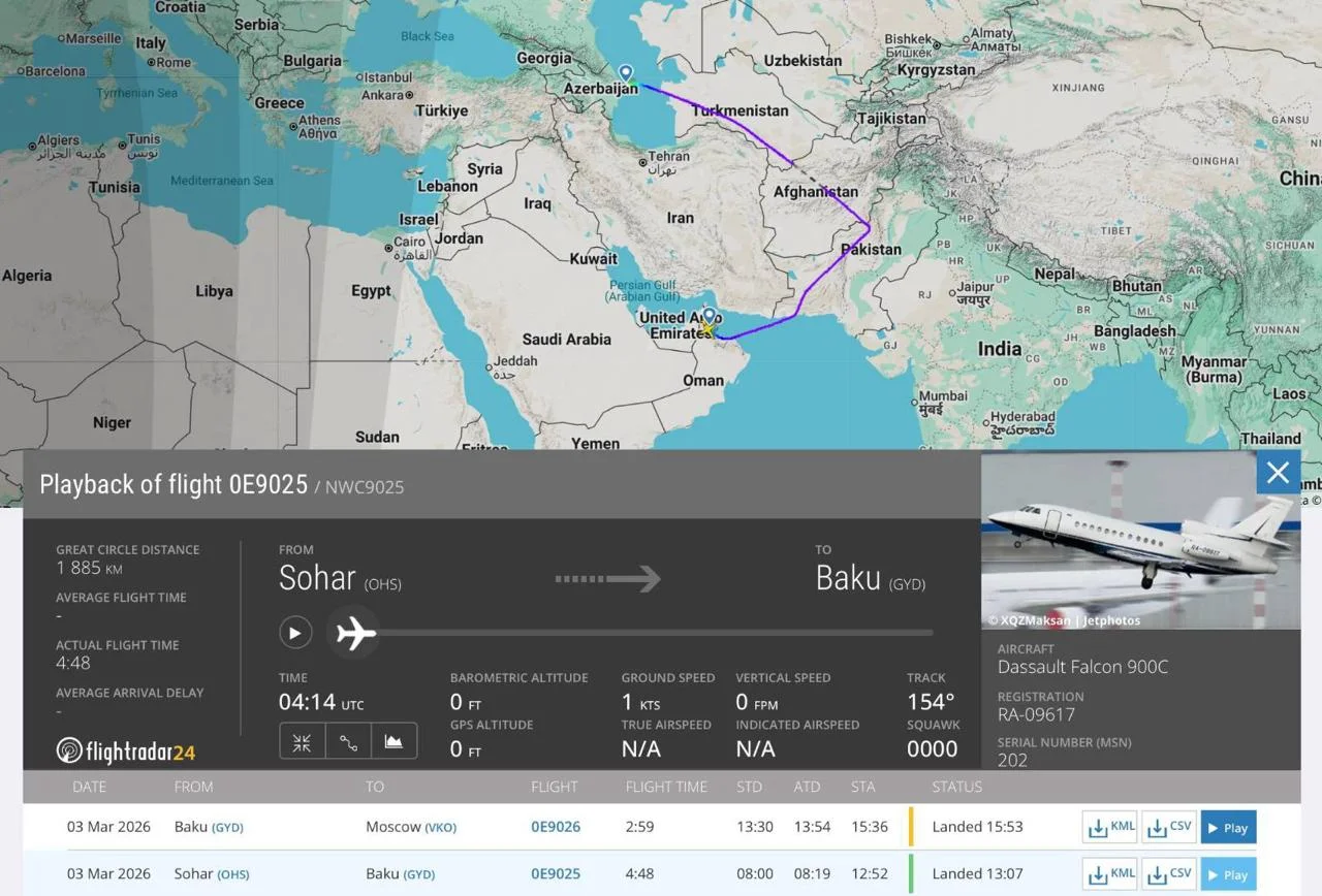 Російська еліта тікає з палаючого Близького Сходу на літаку Януковича