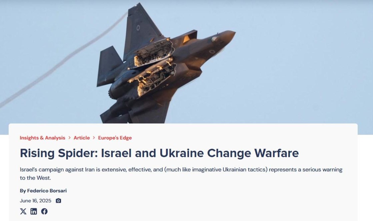 CEPA: «Павук, що піднімається: Ізраїль та Україна змінюють хід війни»