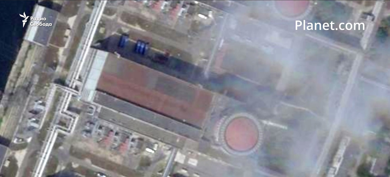 На крыше энергоблока Запорожской АЭС появились новые объекты: спутниковые снимки фото 1
