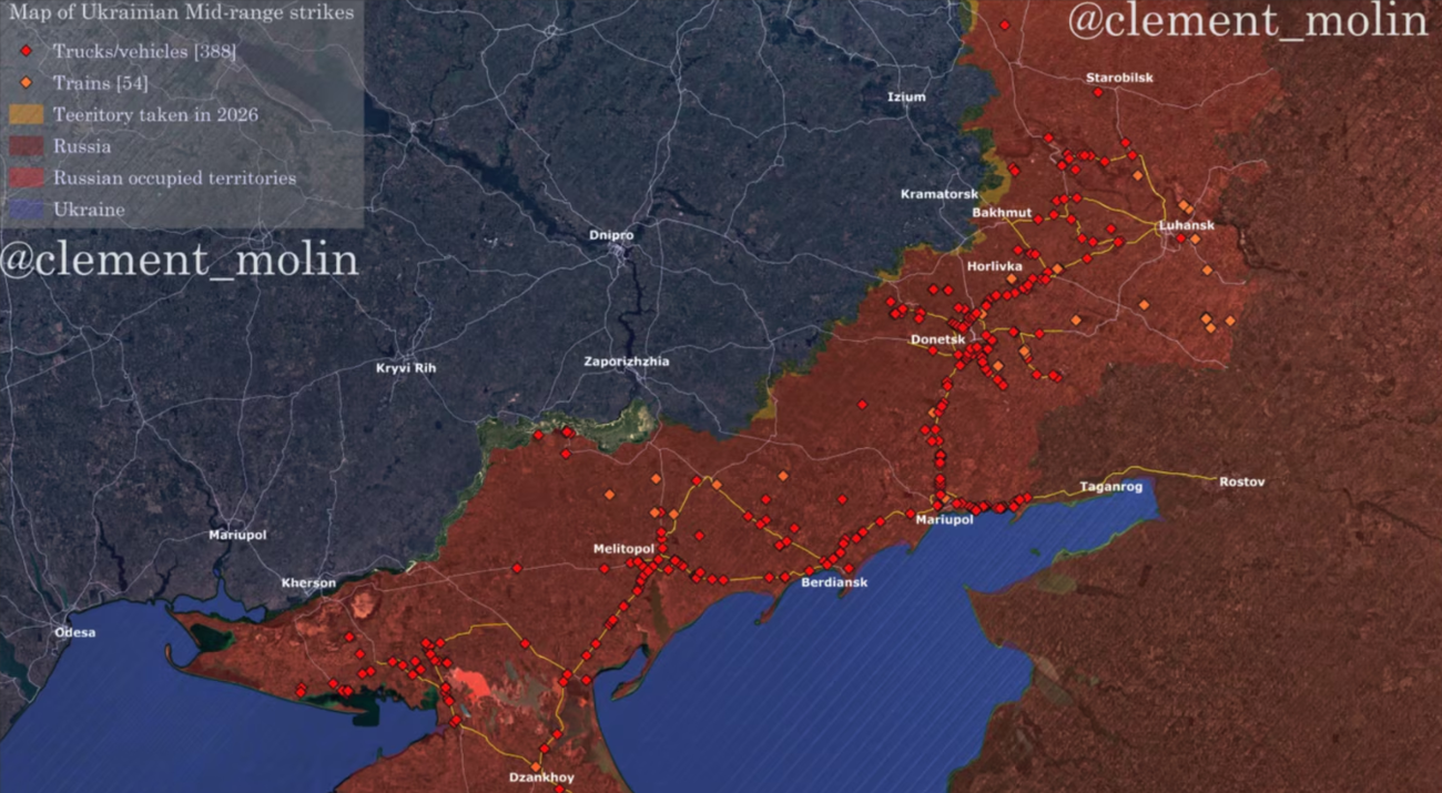 Ураження російської логістики на окупованих територіях