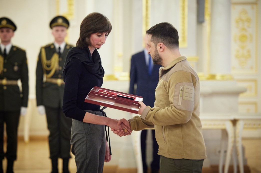Тетяна Цюпак отримала орден чоловіка з рук президента