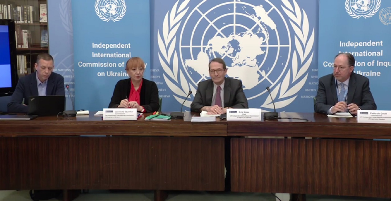 Незалежна міжнародна комісія ООН під час оприлюднення доповіді щодо України