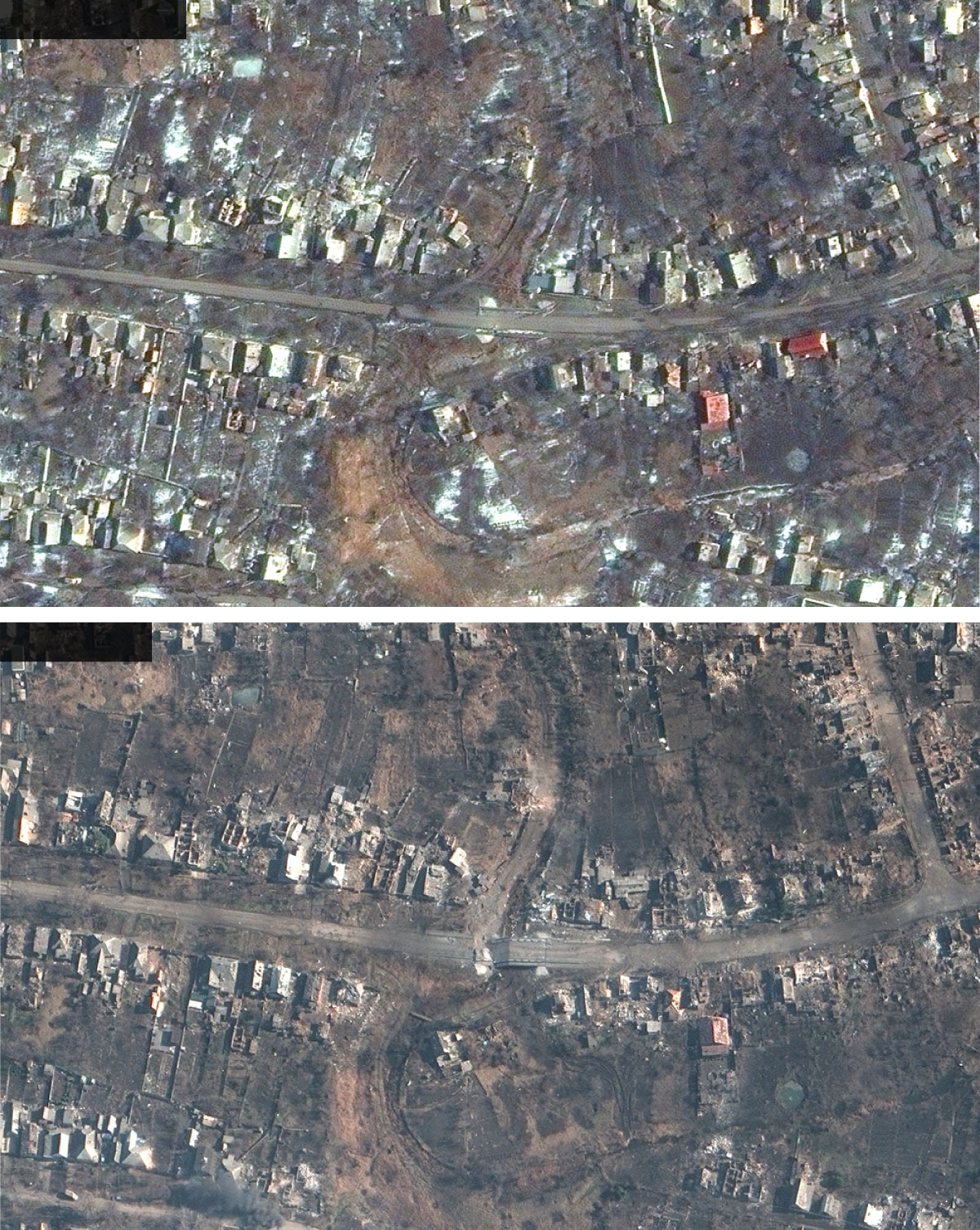 Des images satellites de Bakhmut après l'apparition de la photo 2 de l'attentat à la bombe