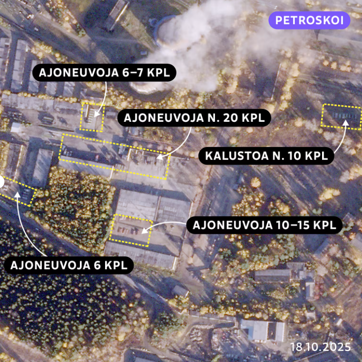 На території Петрозаводська з’явилися вантажівки та інша техніка