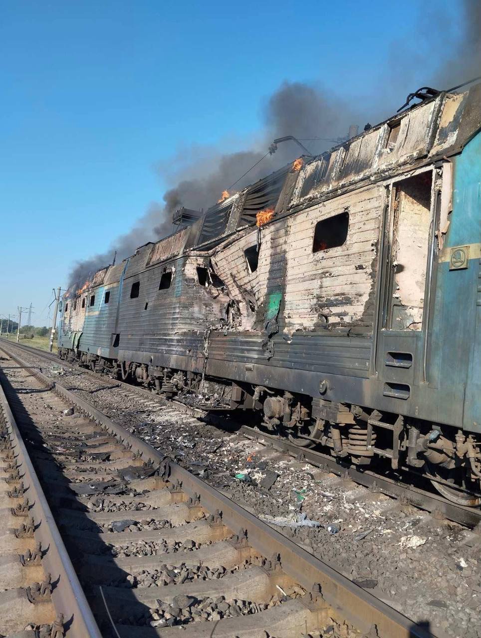 Ворожий безпілотник у Запорізькій області атакував пасажирський поїзд