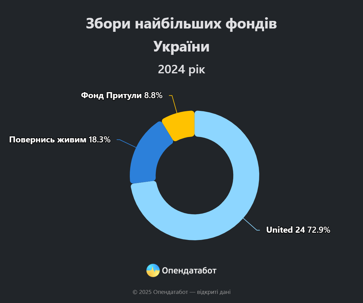 Збори найбільших фондів України за 2024 рік