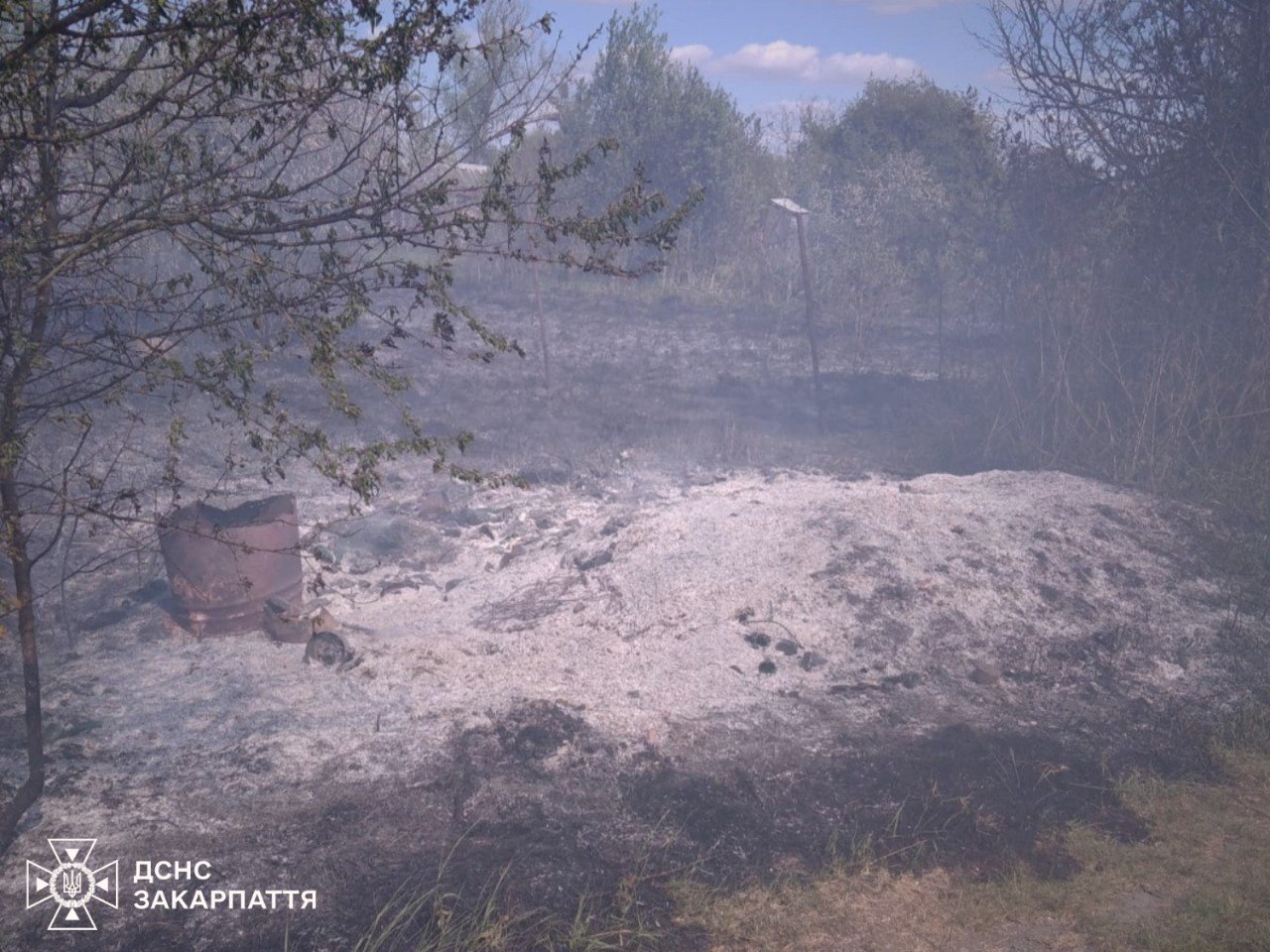За випалювання сухої трави та листя законодавством передбачені штрафи