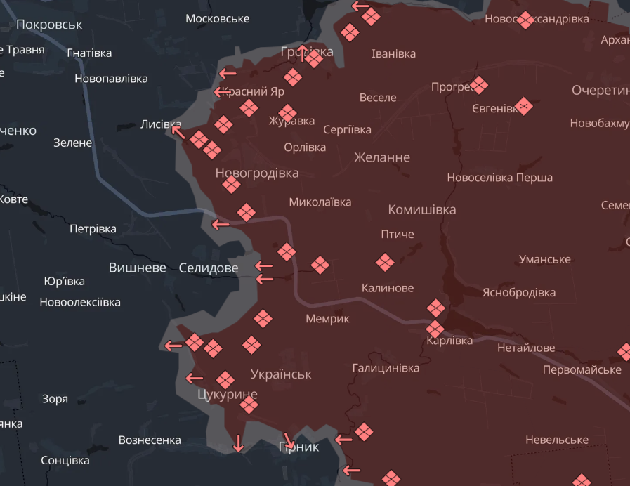 Карта бойових дій в Україні станом на 25 жовтня 2024 року фото 5