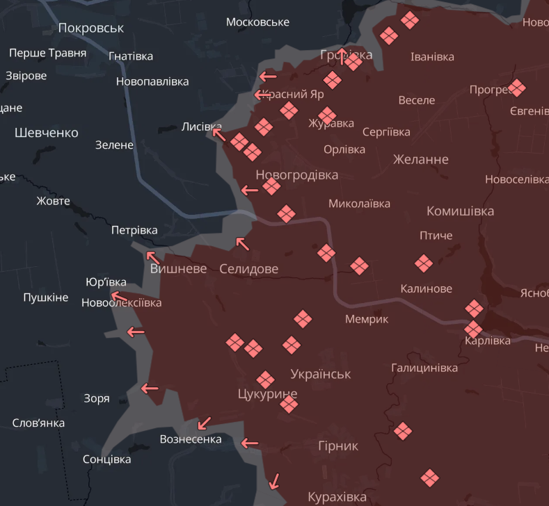 Карта бойових дій в Україні станом на 9 листопада 2024 року фото 6