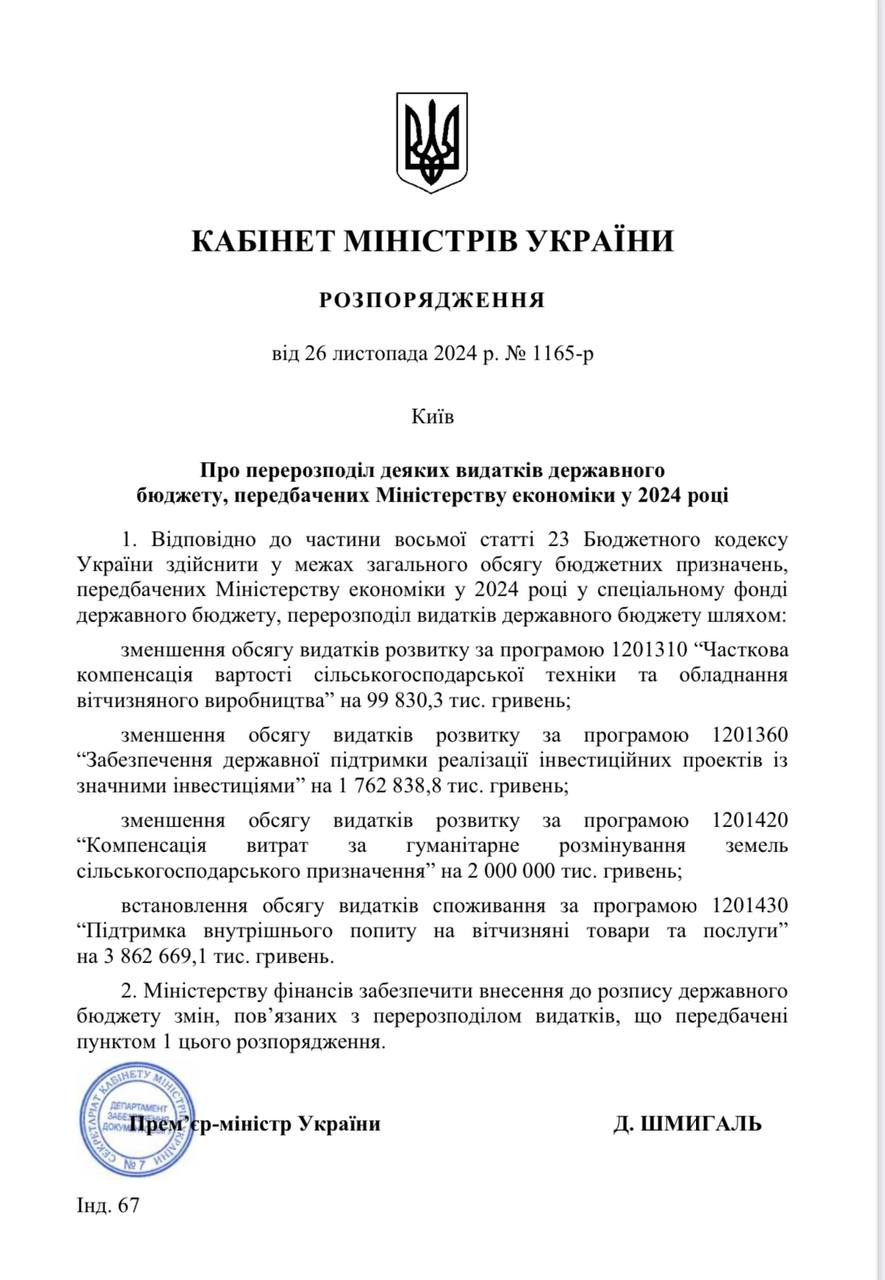 Уряд забере кошти з програми підтримки бізнесу та розмінування на «тисячу від Зеленського» фото 1