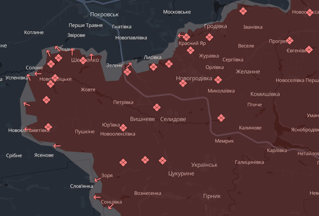 Карта бойових дій в Україні станом на 31 грудня 2024 року фото 7