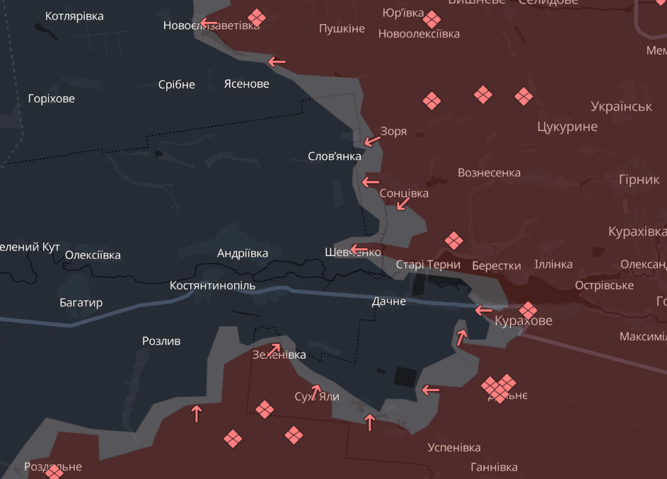 Карта бойових дій в Україні станом на 31 грудня 2024 року фото 8