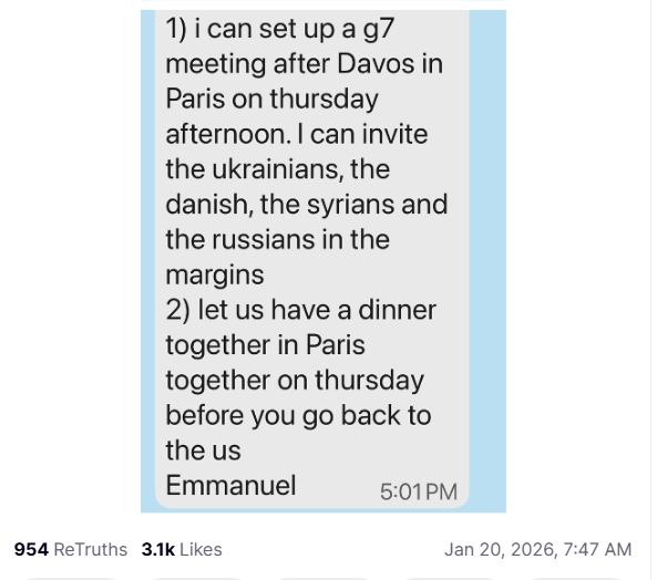 Трамп оприлюднив листування з Макроном у мережі фото 2